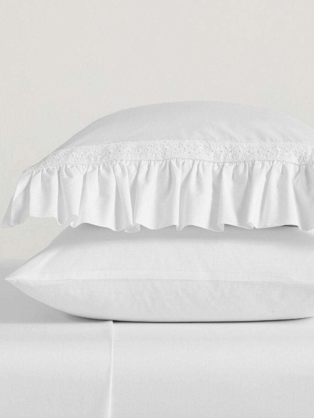 LoveShackFancy x Pottery Barn NWT Ruffle Crochet Pillowcases Standard